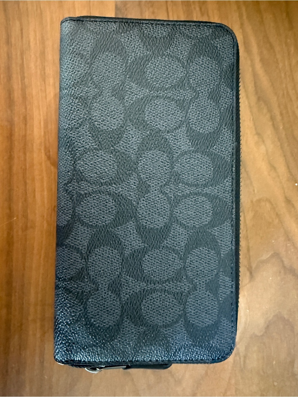 Coach Black Accordion Wallet in Signature Canvas - Picture 3 of 5